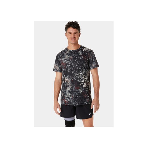 Asics Koszulka techniczna All Over Print Ss 2011C885 Czarny Ahletic Fit ze sklepu MODIVO w kategorii T-shirty męskie - zdjęcie 168659367