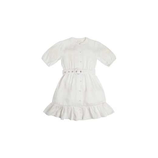 Guess Sukienka codzienna J3GK06 WE8R0 Biały Regular Fit ze sklepu MODIVO w kategorii Sukienki dziewczęce - zdjęcie 168659475