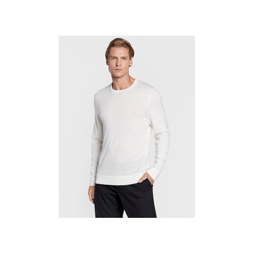 Calvin Klein Sweter Superior K10K109474 Biały Regular Fit ze sklepu MODIVO w kategorii Swetry męskie - zdjęcie 168660056
