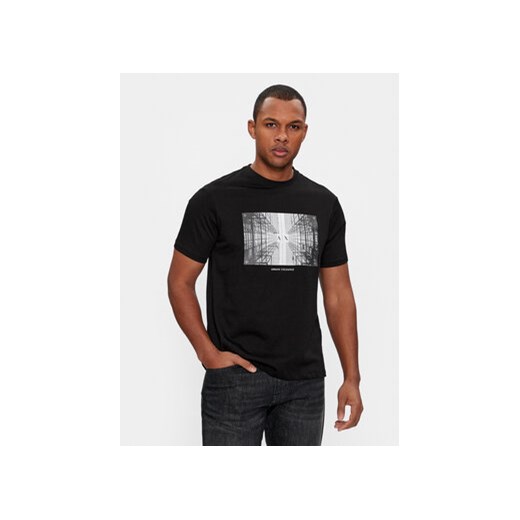 Armani Exchange T-Shirt 3DZTHV ZJBYZ 1200 Czarny Regular Fit ze sklepu MODIVO w kategorii T-shirty męskie - zdjęcie 168660599