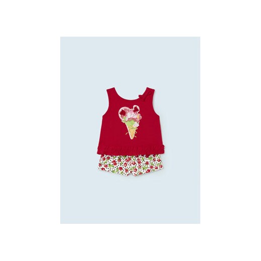 Mayoral Komplet top i szorty materiałowe 1277 Kolorowy Regular Fit ze sklepu MODIVO w kategorii Komplety niemowlęce - zdjęcie 168660939