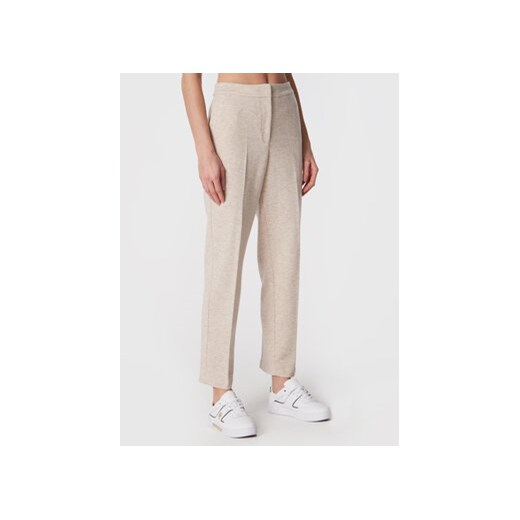 Tommy Hilfiger Spodnie materiałowe WW0WW37336 Beżowy Slim Fit ze sklepu MODIVO w kategorii Spodnie damskie - zdjęcie 168661125