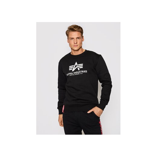 Alpha Industries Bluza Basic 178302 Czarny Regular Fit Alpha Industries XL MODIVO