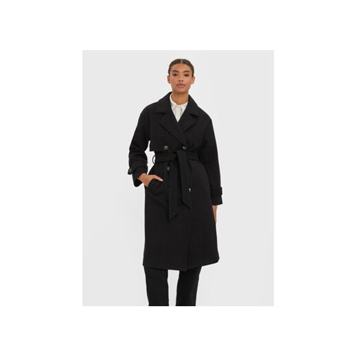 Vero Moda Płaszcz przejściowy Fortune 10267243 Czarny Regular Fit ze sklepu MODIVO w kategorii Płaszcze damskie - zdjęcie 168661948