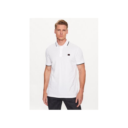 Hugo Polo Deresino232 50490775 Biały Slim Fit ze sklepu MODIVO w kategorii T-shirty męskie - zdjęcie 168662077