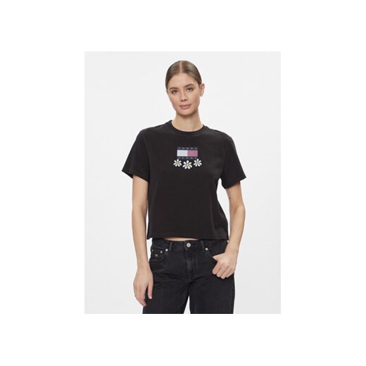 Tommy Jeans T-Shirt Tjw Bxy Daisy Flag Tee DW0DW17712 Czarny Regular Fit ze sklepu MODIVO w kategorii Bluzki damskie - zdjęcie 168662817