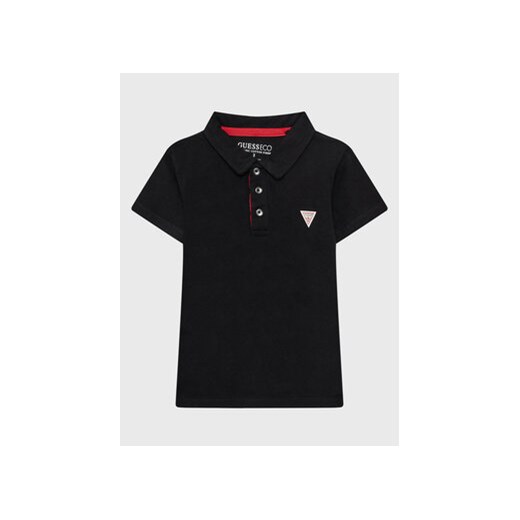 Guess Polo N2GP03 KAPY0 Czarny Regular Fit ze sklepu MODIVO w kategorii T-shirty chłopięce - zdjęcie 168663036