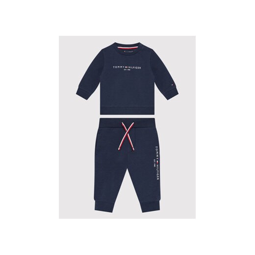 Tommy Hilfiger Dres Baby Essential KN0KN01485 Granatowy Regular Fit ze sklepu MODIVO w kategorii Dresy dla niemowlaka - zdjęcie 168663935