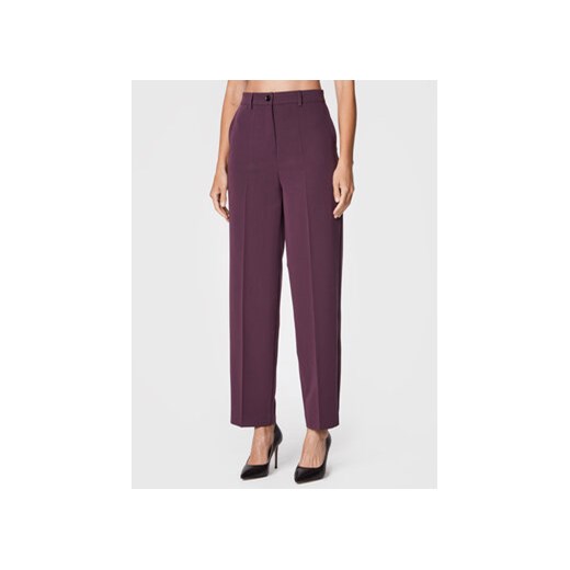 Sisley Spodnie materiałowe 4KVXLF01E Fioletowy Relaxed Fit ze sklepu MODIVO w kategorii Spodnie damskie - zdjęcie 168663999