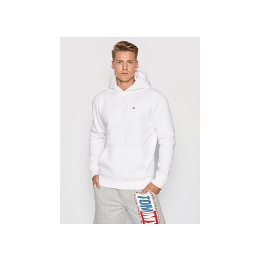 Tommy Jeans Bluza Tjm Fleece Hoodie DM0DM09593 Biały Regular Fit ze sklepu MODIVO w kategorii Bluzy męskie - zdjęcie 168665095