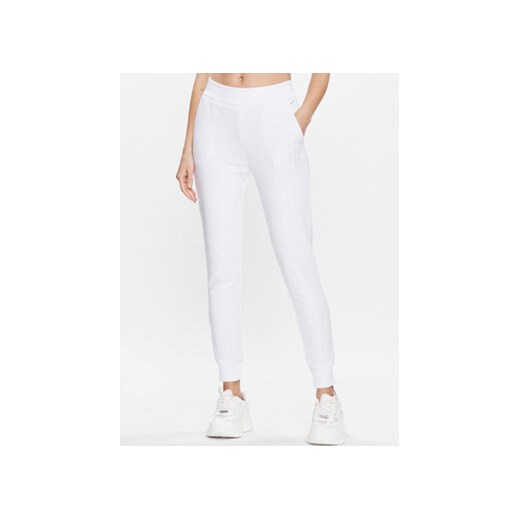 Armani Exchange Spodnie dresowe 3RYP85 YJ3NZ 1000 Biały Regular Fit ze sklepu MODIVO w kategorii Spodnie damskie - zdjęcie 168665215