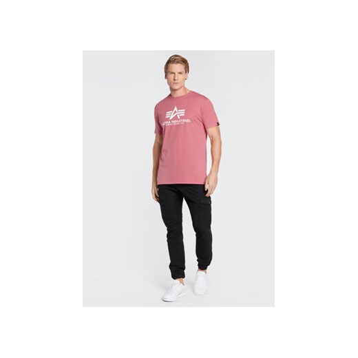 Alpha Industries T-Shirt Basic 100501 Różowy Regular Fit ze sklepu MODIVO w kategorii T-shirty męskie - zdjęcie 168665537