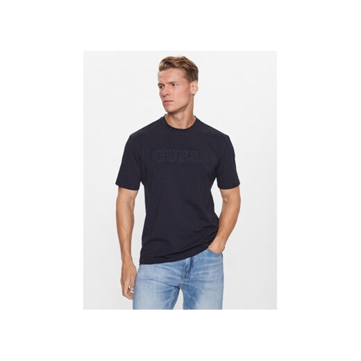 Guess T-Shirt Z2YI11 J1314 Granatowy Regular Fit ze sklepu MODIVO w kategorii T-shirty męskie - zdjęcie 168665785