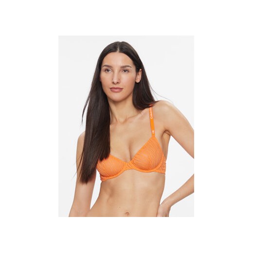 Calvin Klein Underwear Biustonosz z fiszbiną 000QF7376E Pomarańczowy ze sklepu MODIVO w kategorii Biustonosze - zdjęcie 168666366