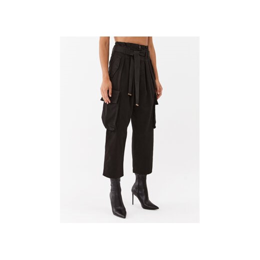 Pinko Spodnie materiałowe Ronfare 101840 A0D5 Czarny Cropped Fit ze sklepu MODIVO w kategorii Spodnie damskie - zdjęcie 168666426