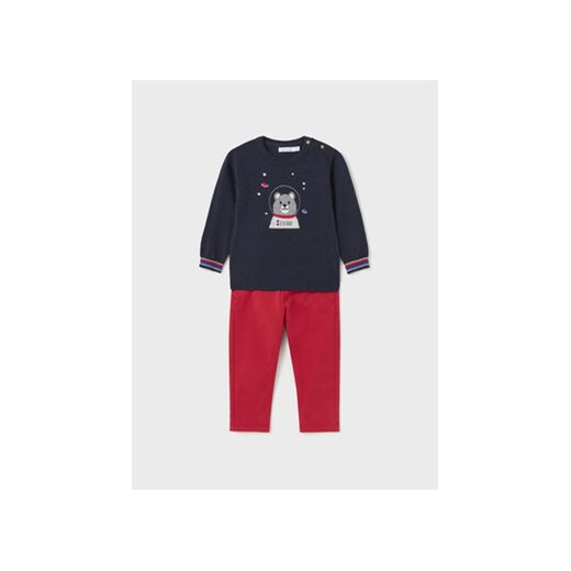 Mayoral Komplet sweter i spodnie materiałowe 2.544 Czerwony Regular Fit ze sklepu MODIVO w kategorii Komplety niemowlęce - zdjęcie 168666658