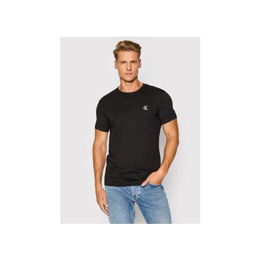 Calvin Klein Jeans T-Shirt Tee Shirt Essential J30J314544 Czarny Slim Fit ze sklepu MODIVO w kategorii T-shirty męskie - zdjęcie 168667206