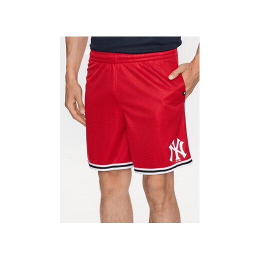 47 Brand Szorty sportowe New York Yankees Back Court 47 Grafton Shorts Czerwony Regular Fit ze sklepu MODIVO w kategorii Spodenki męskie - zdjęcie 168667399