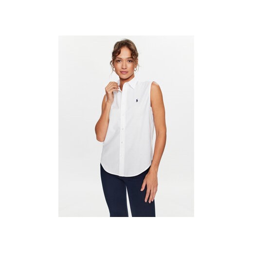 Polo Ralph Lauren Koszula 211906520001 Biały Regular Fit ze sklepu MODIVO w kategorii Koszule damskie - zdjęcie 168667425