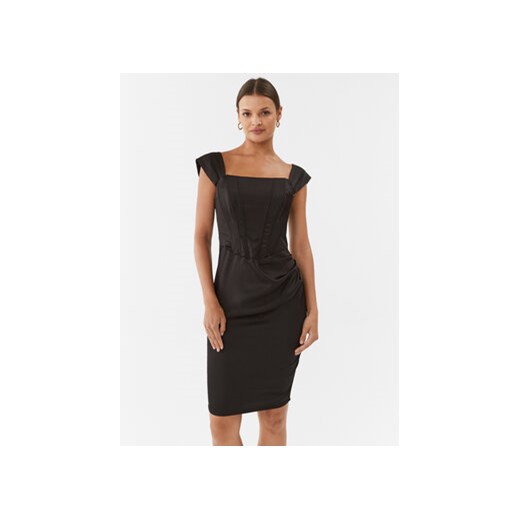 Rinascimento Sukienka koktajlowa CFC0115251003 Czarny Slim Fit ze sklepu MODIVO w kategorii Sukienki - zdjęcie 168667479