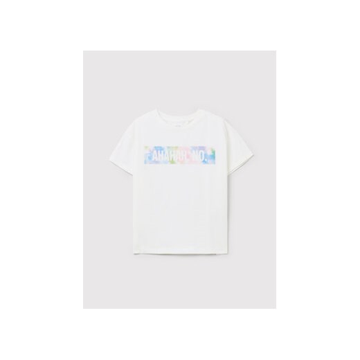 OVS T-Shirt 1440330 Biały Regular Fit ze sklepu MODIVO w kategorii Bluzki dziewczęce - zdjęcie 168667959
