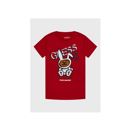 Guess T-Shirt N3RI03 K8HM3 Czerwony Regular Fit ze sklepu MODIVO w kategorii T-shirty chłopięce - zdjęcie 168668257