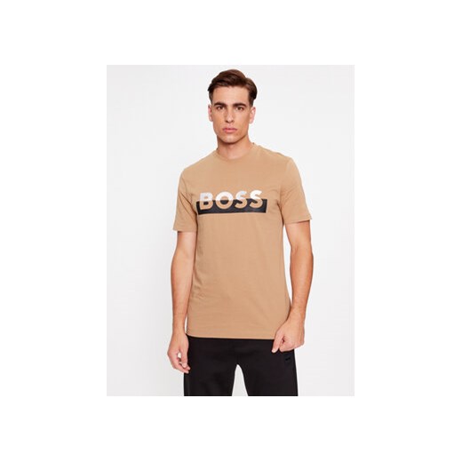 Boss T-Shirt Tiburt 421 50499584 Beżowy Regular Fit ze sklepu MODIVO w kategorii T-shirty męskie - zdjęcie 168668906