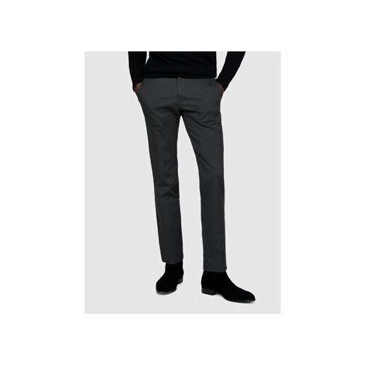 Sisley Spodnie materiałowe 4QUXSF02X Szary Slim Fit ze sklepu MODIVO w kategorii Spodnie męskie - zdjęcie 168669049