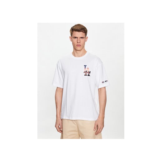 Champion T-Shirt 218923 Biały Relaxed Fit ze sklepu MODIVO w kategorii T-shirty męskie - zdjęcie 168669127