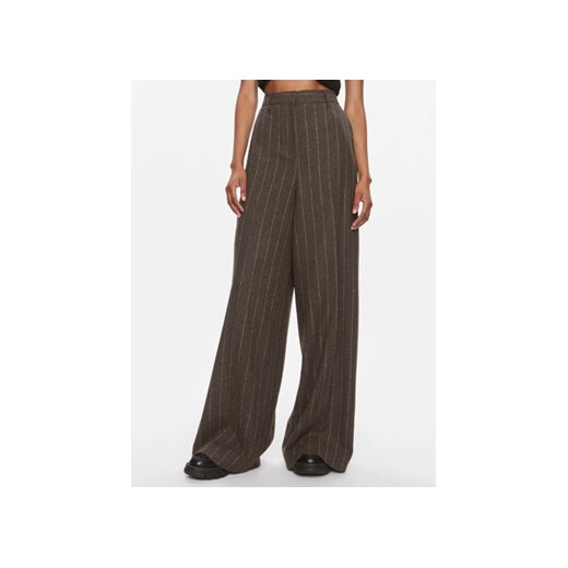Remain Spodnie materiałowe BCR759 Brązowy Regular Fit ze sklepu MODIVO w kategorii Spodnie damskie - zdjęcie 168669209