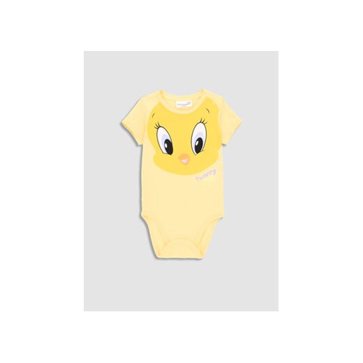Coccodrillo Body WC3112203LIG Żółty Regular Fit ze sklepu MODIVO w kategorii Body niemowlęce - zdjęcie 168669259