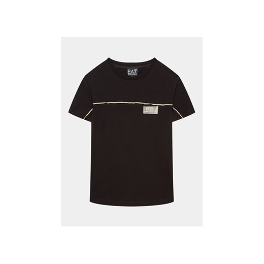 EA7 Emporio Armani T-Shirt 3RBT68 BJ03Z 1200 Czarny Regular Fit ze sklepu MODIVO w kategorii T-shirty chłopięce - zdjęcie 168669325