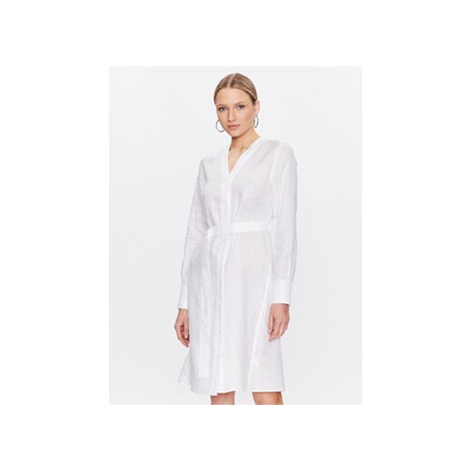 Calvin Klein Sukienka koszulowa K20K205245 Biały Regular Fit ze sklepu MODIVO w kategorii Sukienki - zdjęcie 168669415