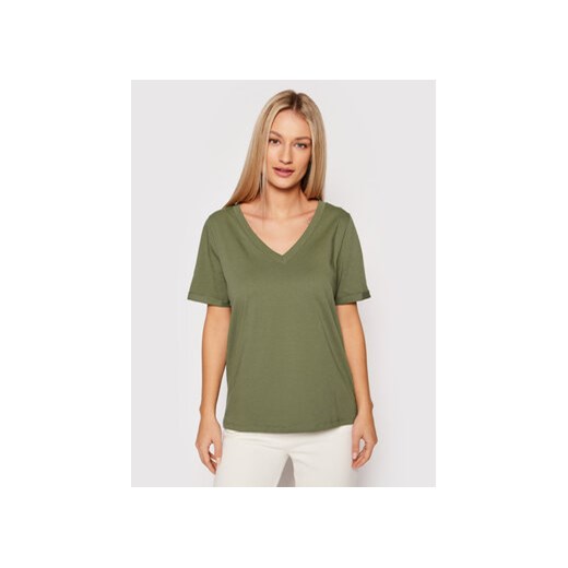 Pieces T-Shirt Ria 17120455 Zielony Regular Fit ze sklepu MODIVO w kategorii Bluzki damskie - zdjęcie 168669486
