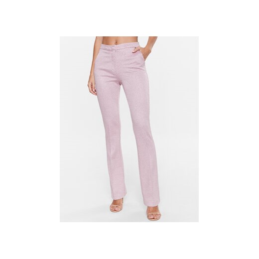 Liu Jo Spodnie materiałowe CA3408 J1919 Różowy Slim Fit ze sklepu MODIVO w kategorii Spodnie damskie - zdjęcie 168669886
