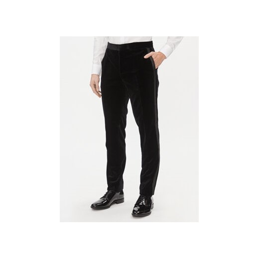 Hugo Spodnie materiałowe Getlin234E1 50502384 Czarny Slim Fit ze sklepu MODIVO w kategorii Spodnie męskie - zdjęcie 168670717