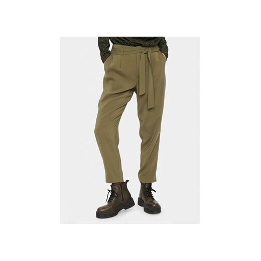 Saint Tropez Spodnie materiałowe 30500419 Zielony Relaxed Fit ze sklepu MODIVO w kategorii Spodnie damskie - zdjęcie 168670739