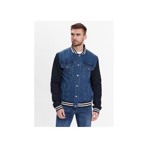 Pepe Jeans Kurtka jeansowa Unity PM402714 Niebieski Regular Fit ze sklepu MODIVO w kategorii Kurtki męskie - zdjęcie 168670777