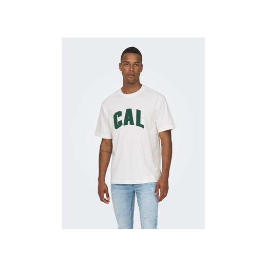 Only & Sons T-Shirt 22026375 Biały Relaxed Fit ze sklepu MODIVO w kategorii T-shirty męskie - zdjęcie 168670967