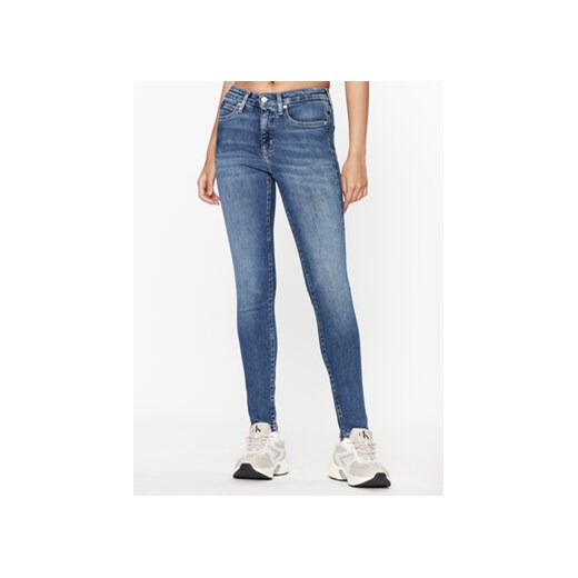 Calvin Klein Jeans Jeansy J20J221774 Granatowy Skinny Fit ze sklepu MODIVO w kategorii Jeansy damskie - zdjęcie 168671545