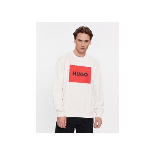 Hugo Bluza Duragol222 50467944 Biały Regular Fit ze sklepu MODIVO w kategorii Bluzy męskie - zdjęcie 168672286