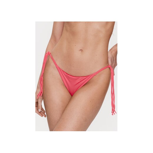 Guess Dół od bikini Logo Tie E2GO32 MC043 Różowy ze sklepu MODIVO w kategorii Stroje kąpielowe - zdjęcie 168672555