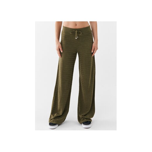 ONLY Spodnie dzianinowe 15294501 Zielony Wide Leg ze sklepu MODIVO w kategorii Spodnie damskie - zdjęcie 168672989