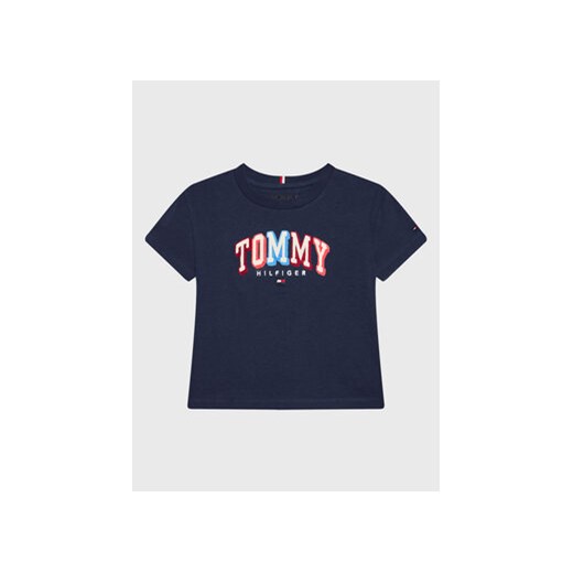 Tommy Hilfiger T-Shirt Chainstitch KB0KB07798 D Granatowy Regular Fit ze sklepu MODIVO w kategorii T-shirty chłopięce - zdjęcie 168673007