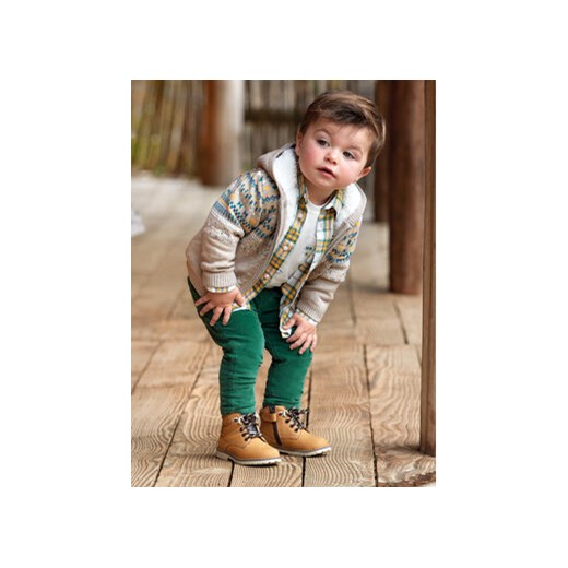 Mayoral Spodnie materiałowe 2.531 Zielony Regular Fit ze sklepu MODIVO w kategorii Spodnie i półśpiochy - zdjęcie 168673108