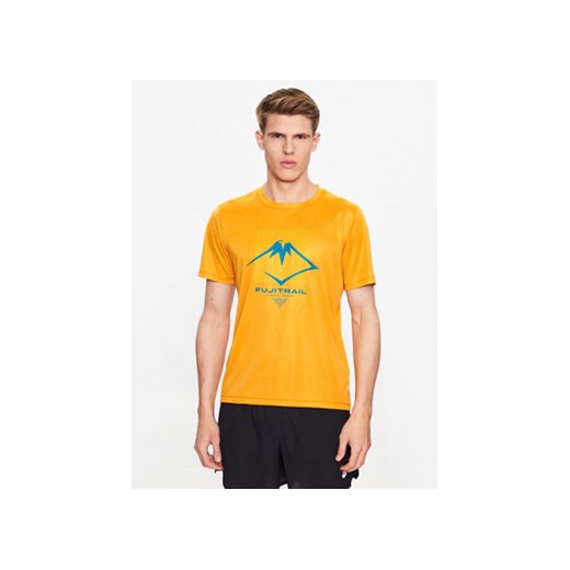 Asics T-Shirt ASICS Fujitrail Logo SS Top Tee Żółty Regular Fit ze sklepu MODIVO w kategorii T-shirty męskie - zdjęcie 168673435