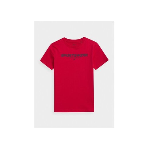 4F T-Shirt 4FJAW23TTSHM0797 Czerwony Regular Fit ze sklepu MODIVO w kategorii T-shirty chłopięce - zdjęcie 168673859