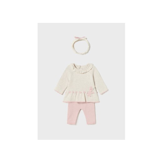 Mayoral Komplet bluzka i legginsy 2.743 Różowy Regular Fit ze sklepu MODIVO w kategorii Komplety niemowlęce - zdjęcie 168674067