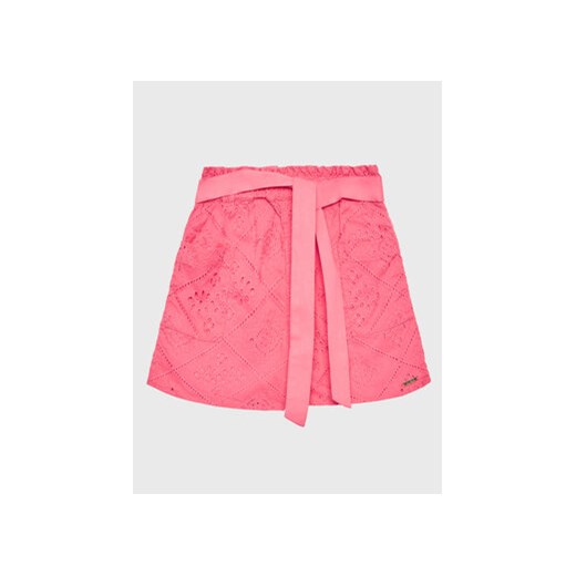 Guess Szorty materiałowe J3GD04 WFGJ0 Różowy Relaxed Fit ze sklepu MODIVO w kategorii Spodenki dziewczęce - zdjęcie 168674199
