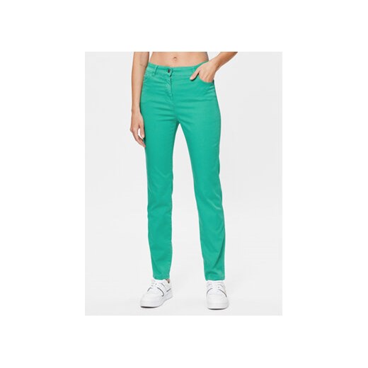 Olsen Spodnie materiałowe Mona 14000620 Zielony Slim Fit ze sklepu MODIVO w kategorii Spodnie damskie - zdjęcie 168674419